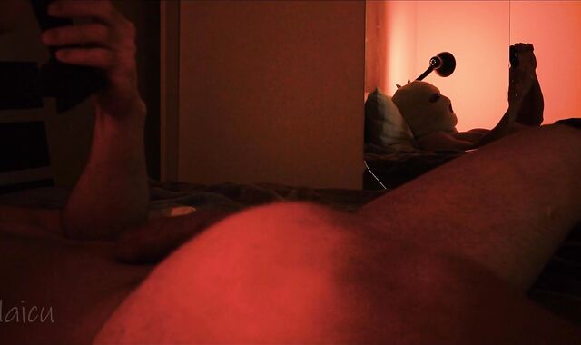 Ebony Faux-cock in My Bum with Milky Foam Erupting