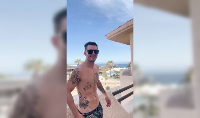 Relieving on the balcony