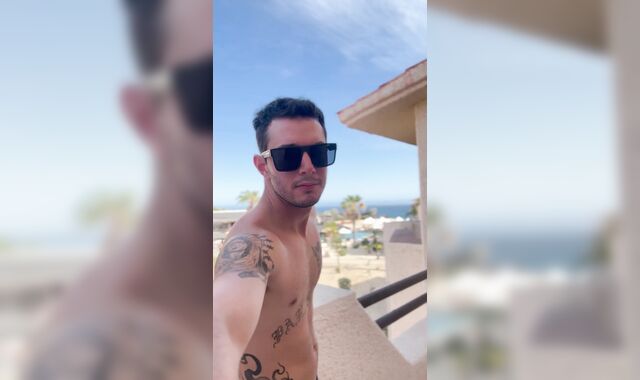 Relieving on the balcony