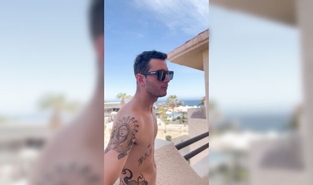 Relieving on the balcony