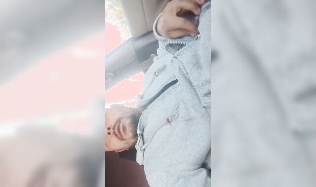 Wanking off Immensely public parking bunch