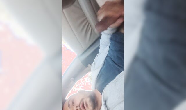 Wanking off Immensely public parking bunch