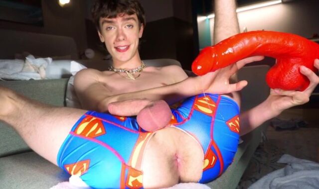 My fresh immense crimson faux-cock! (from Mr hankeys playthings)