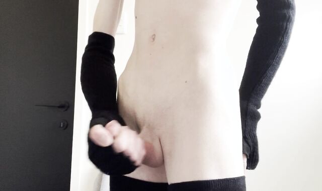 Femboy Jerksoff with Macro shot Jizz flow