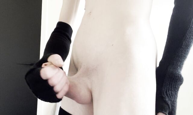 Femboy Jerksoff with Macro shot Jizz flow