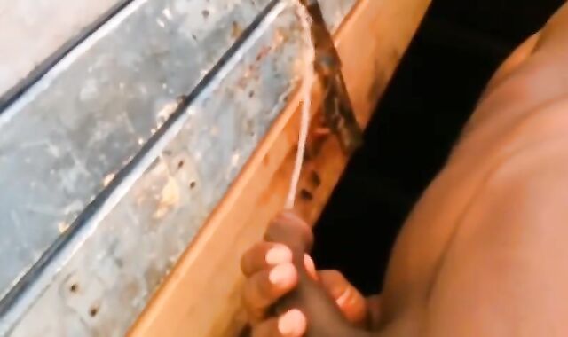 INSANE AFRICAN STUD NEARLY CAUGHT PEEING