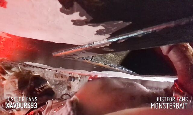 Gnoll Were Hyena Dude pokes mouths in glory crevice 2 dudes share his monster fuck-stick.