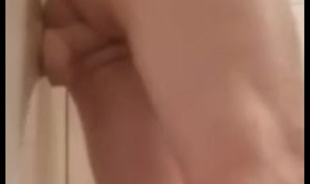 Brilliant milky backside polishing fake penis