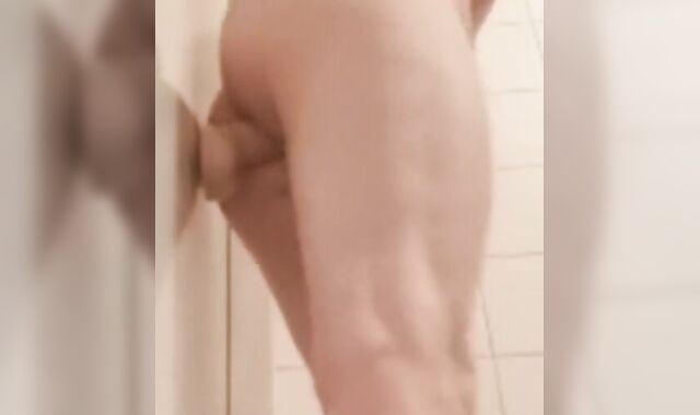 Brilliant milky backside polishing fake penis