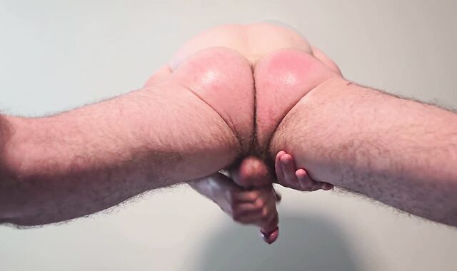 YOUTHFUL MAN MASTURBATING - Awesome Sight from Below