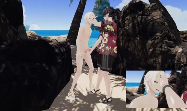 Asian man getting pulverized, filmed on the beach (original VRAV)