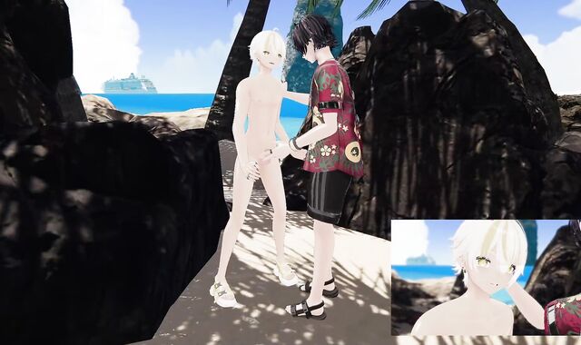 Asian man getting pulverized, filmed on the beach (original VRAV)