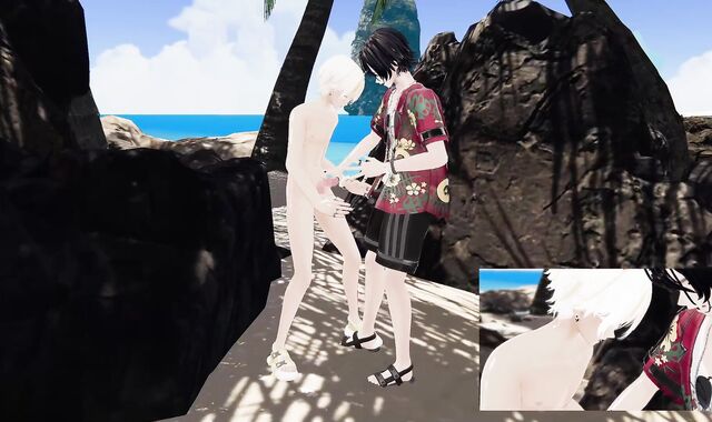 Asian man getting pulverized, filmed on the beach (original VRAV)