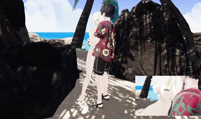 Asian man getting pulverized, filmed on the beach (original VRAV)