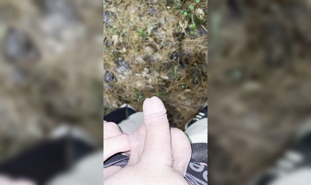 Stoner Stud with Lil' Penis Peeing Outdoors [POINT OF VIEW]