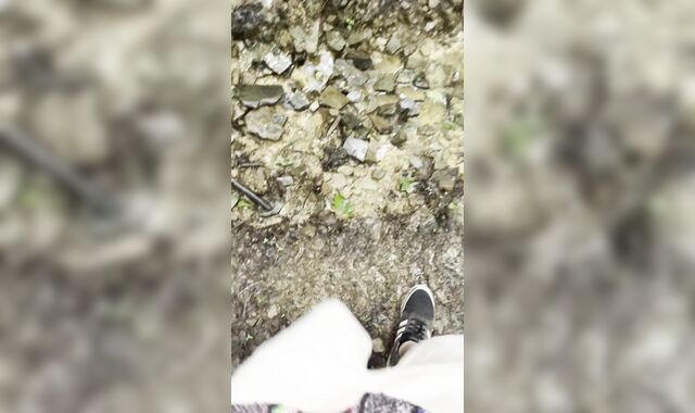 Stoner Stud with Lil' Penis Peeing Outdoors [POINT OF VIEW]