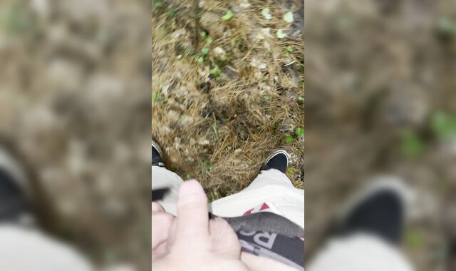 Stoner Stud with Lil' Penis Peeing Outdoors [POINT OF VIEW]