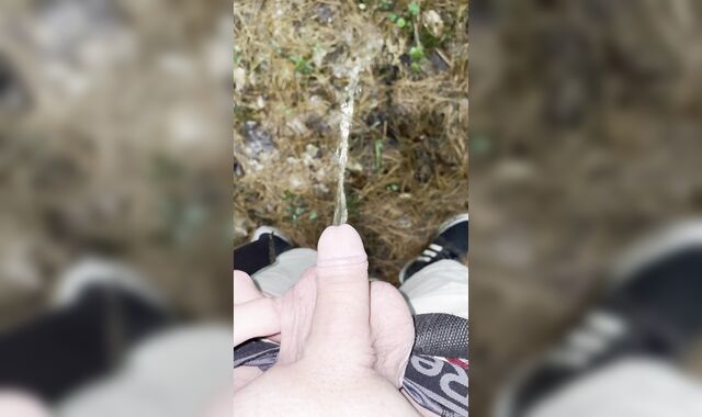 Stoner Stud with Lil' Penis Peeing Outdoors [POINT OF VIEW]