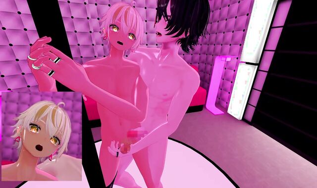 Asian dude being disciplined in the vrchat