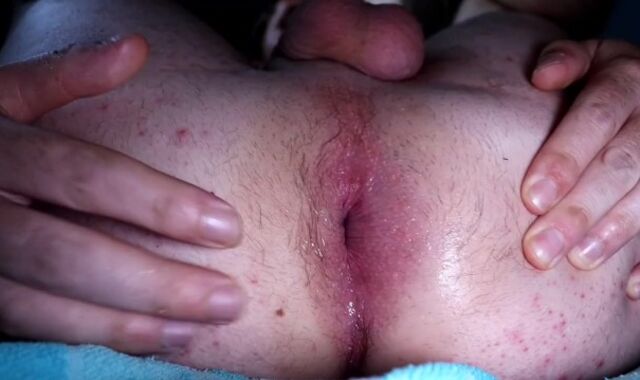 Rosy youngster crevice being humped