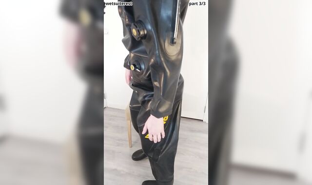 Unclothing intense love glove Viking drysuit dry diving suit, spandex gasmask, neoprene spandex hood