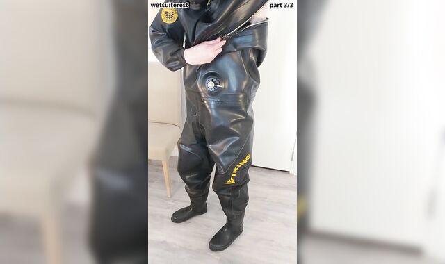 Unclothing intense love glove Viking drysuit dry diving suit, spandex gasmask, neoprene spandex hood