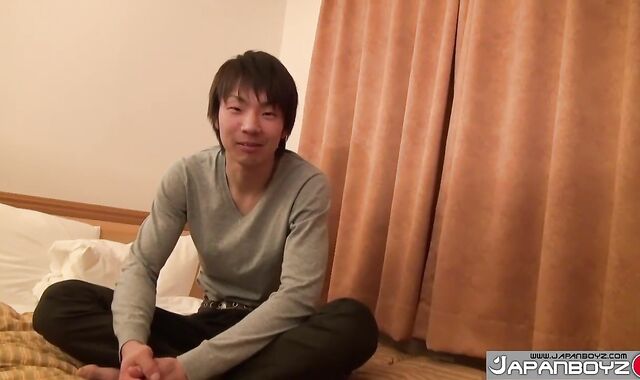 Magnificent Satoshi Taunts His Figure And Showcases Off His Solo Prick Caressing