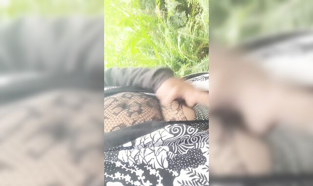 Inverted manmeat finger plow in public on the trail