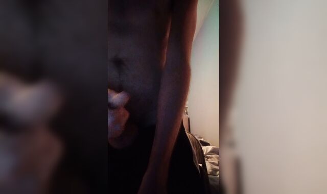 Jacking my phat mushroom lollipop in front of the camera with some screams