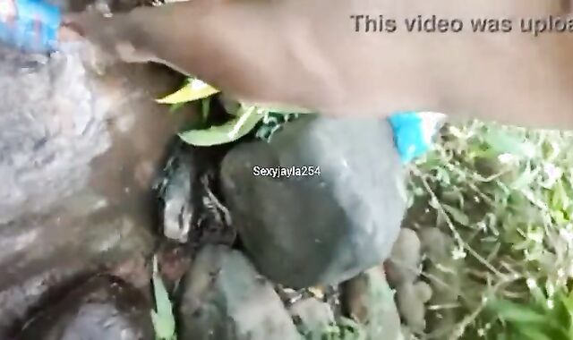 Insane stud wanking his good-sized dark-hued trouser snake und shoots hefty flow while at sea nile