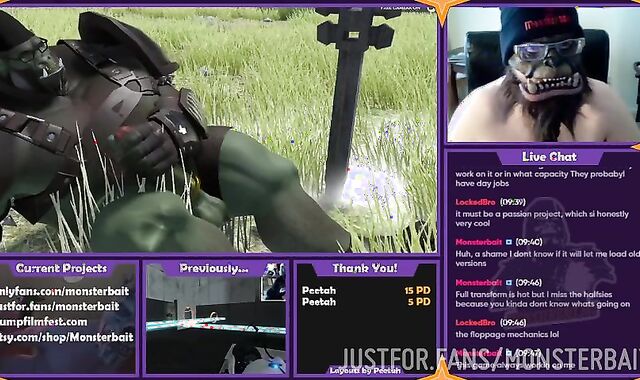 Bonfire Orc Game Playtrhough Plus Live Hooded Masturbate Off