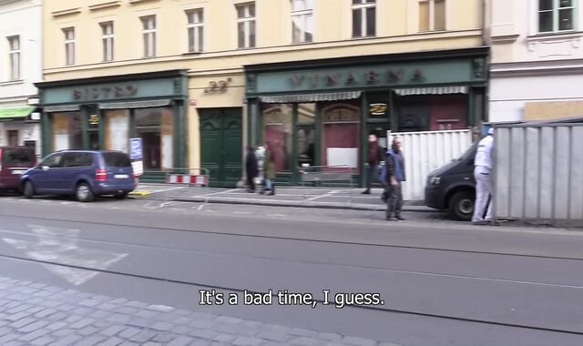 Czech Hunter: Startled Rock-hard on Motel Couch