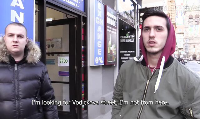 Czech Hunter: Startled Rock-hard on Motel Couch