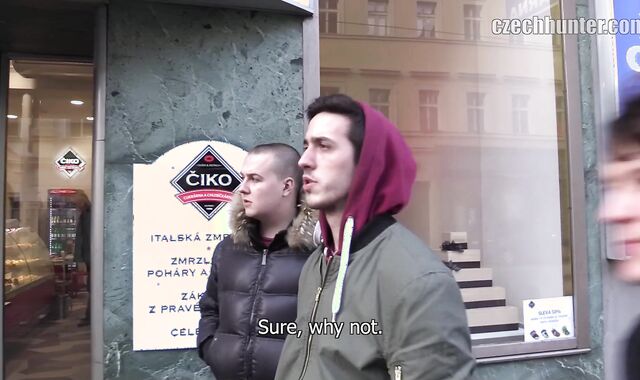 Czech Hunter: Startled Rock-hard on Motel Couch