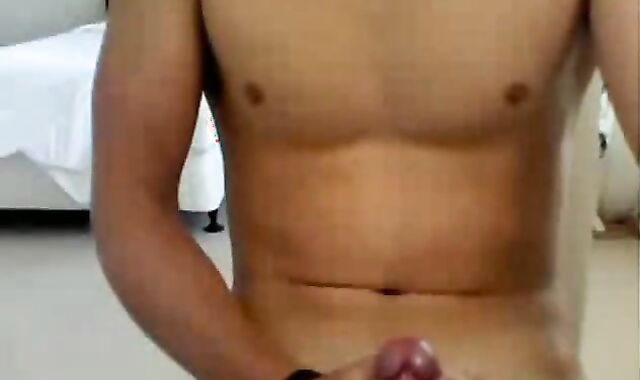 salacious twunk masturbating