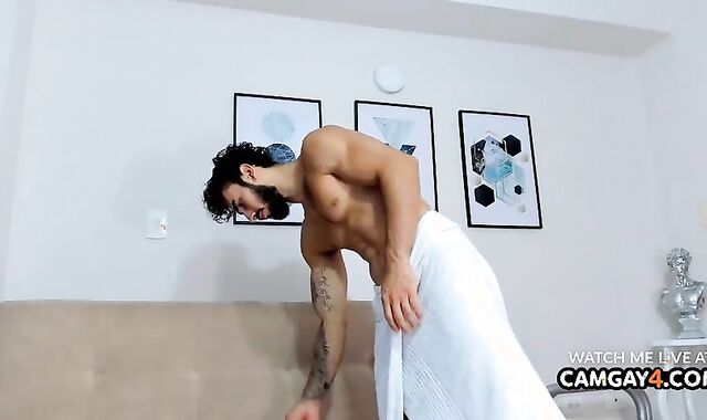 mind-blowing beefy twink With Lens With hookup-fake penis In His dark crevice