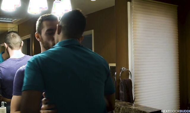 Next Door Mates: Homosexual Carter Forest getting a facial cumshot orgy gauze