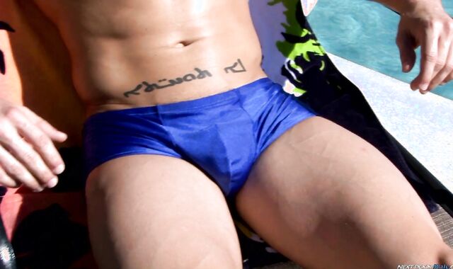 Next Door Masculine: Cooling Off with a Spill of Spunk