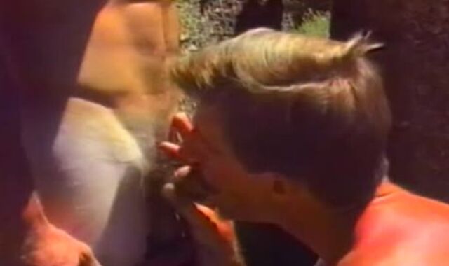 2 cowguys pulverize outside