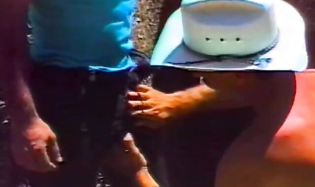 2 cowguys pulverize outside