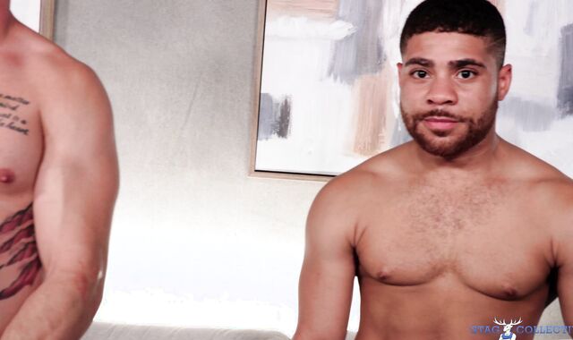 Stag Shared: Bi-racial: Thick Ebony & Milky Pricks Connect