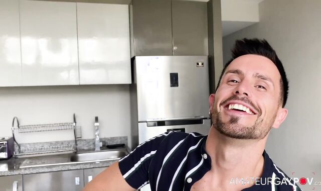 AmateurGayPOV: Anxious Bruno Drinks It All