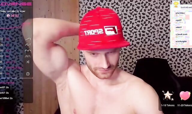 bulky Paul Pops On web cam four