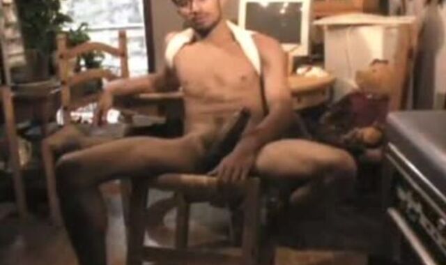 overweight knob oozing With cute ball man milk