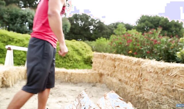 Next Door Masculine: Seated With A Pink cigar Up