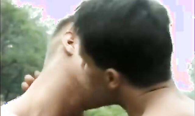 We faced in the garden