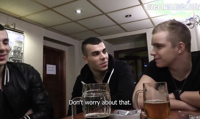 Well muscled bods in motel bedroom