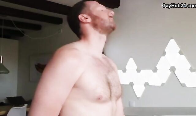 GayHub24.com - That Golden Muscle Bear Is The Definition Of Sexuality