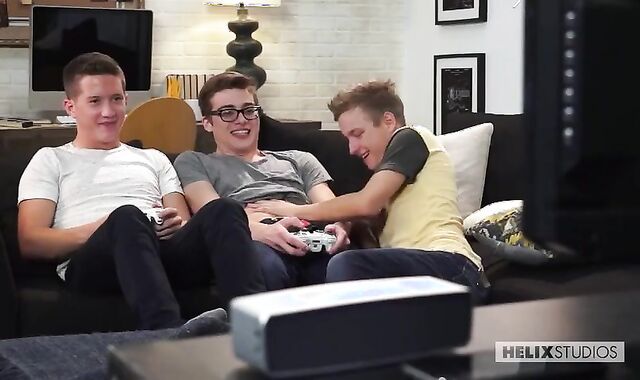 Blake Mitchell And Tyler Hill Frolicking pinch episode Games whilst romps Noah Milky