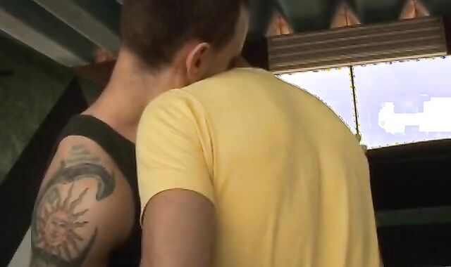 queer studs With Hard Bods devour And drill After Gym Exercise